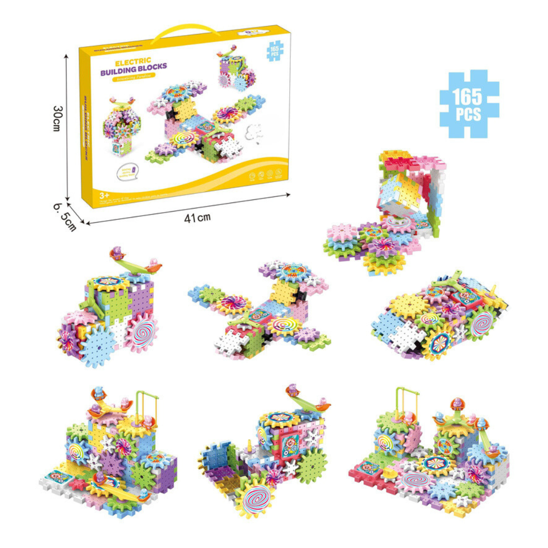 ערכת בנייה מסתובבת לפיתוח חכם לילדים