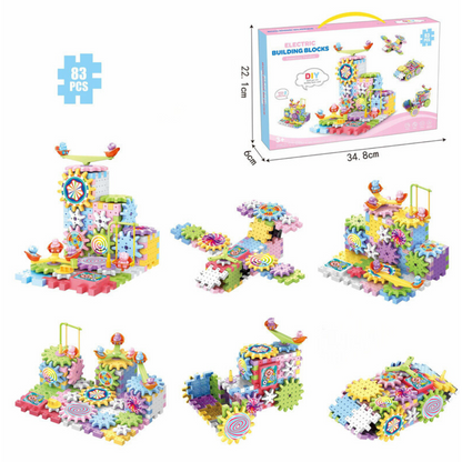 ערכת בנייה מסתובבת לפיתוח חכם לילדים