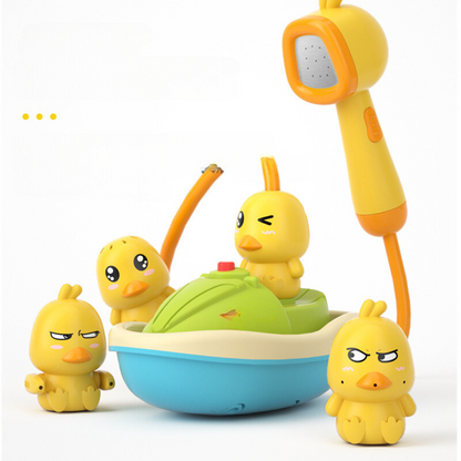 צעצוע אמבטיית הברווזים עם ראש מקלחת